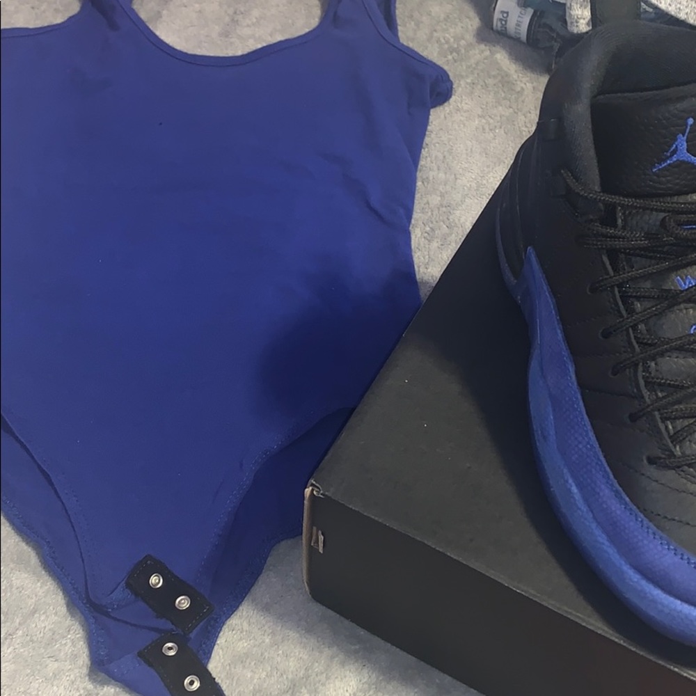 Royal blue body suite